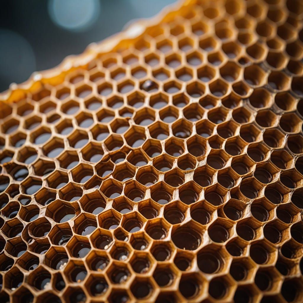 Intricate Honeycomb Details in Stunning Macro Photography
