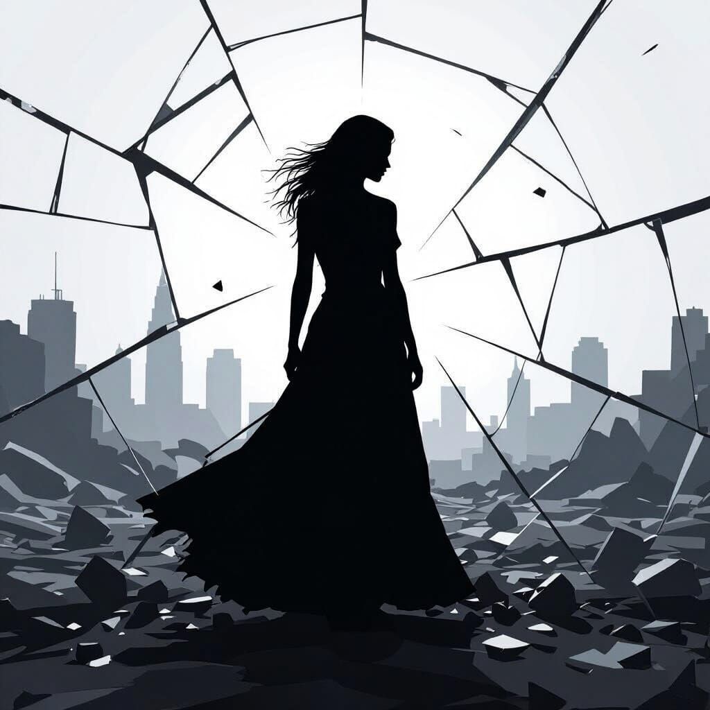 Broken Silhouette in Fragmented World