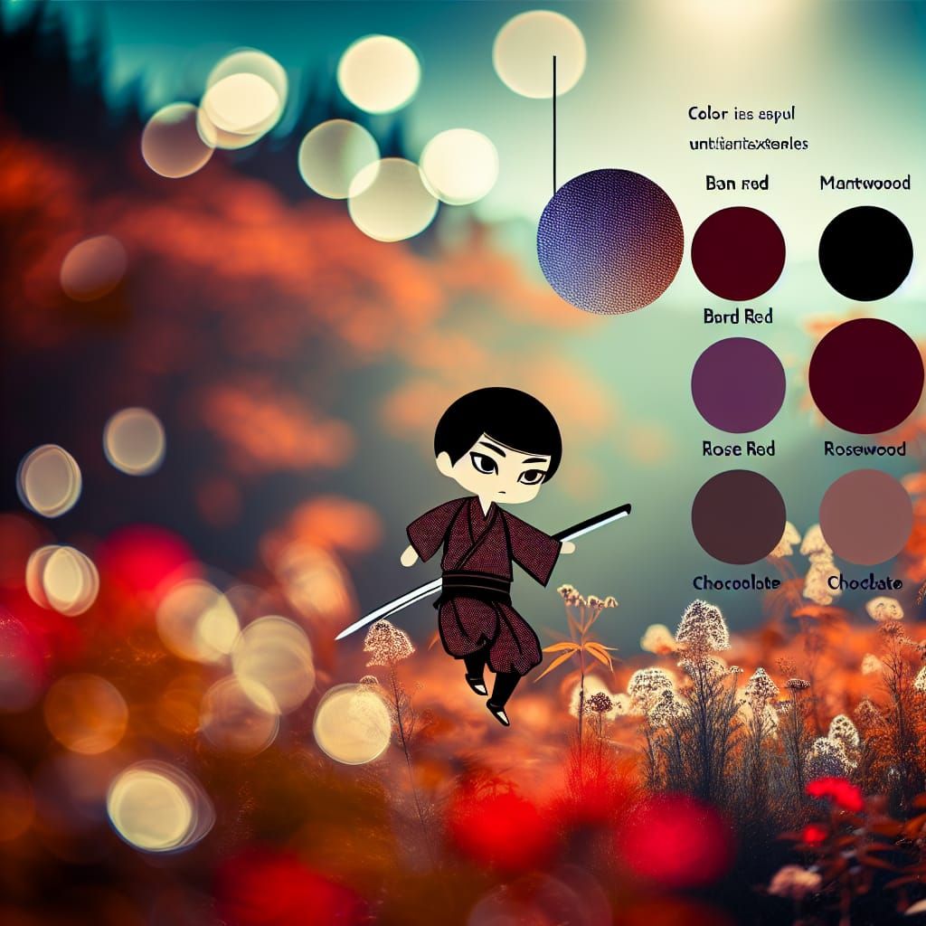 Chibi Girl in Forest Clearing: Digital Painting