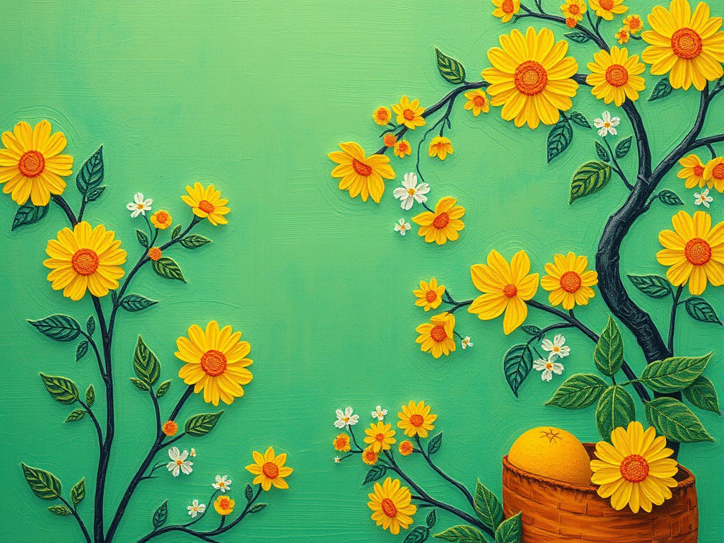 Ethereal Turquoise Dreamscape in Van Gogh Folk Art Style