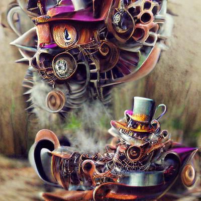 Steampunk Mad Hatter Engine Design