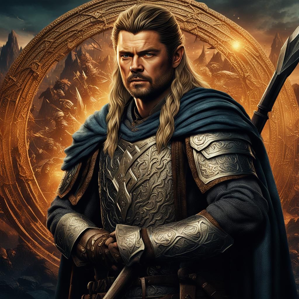 Eomer from Lord of the Rings: Detailed Matte Painting