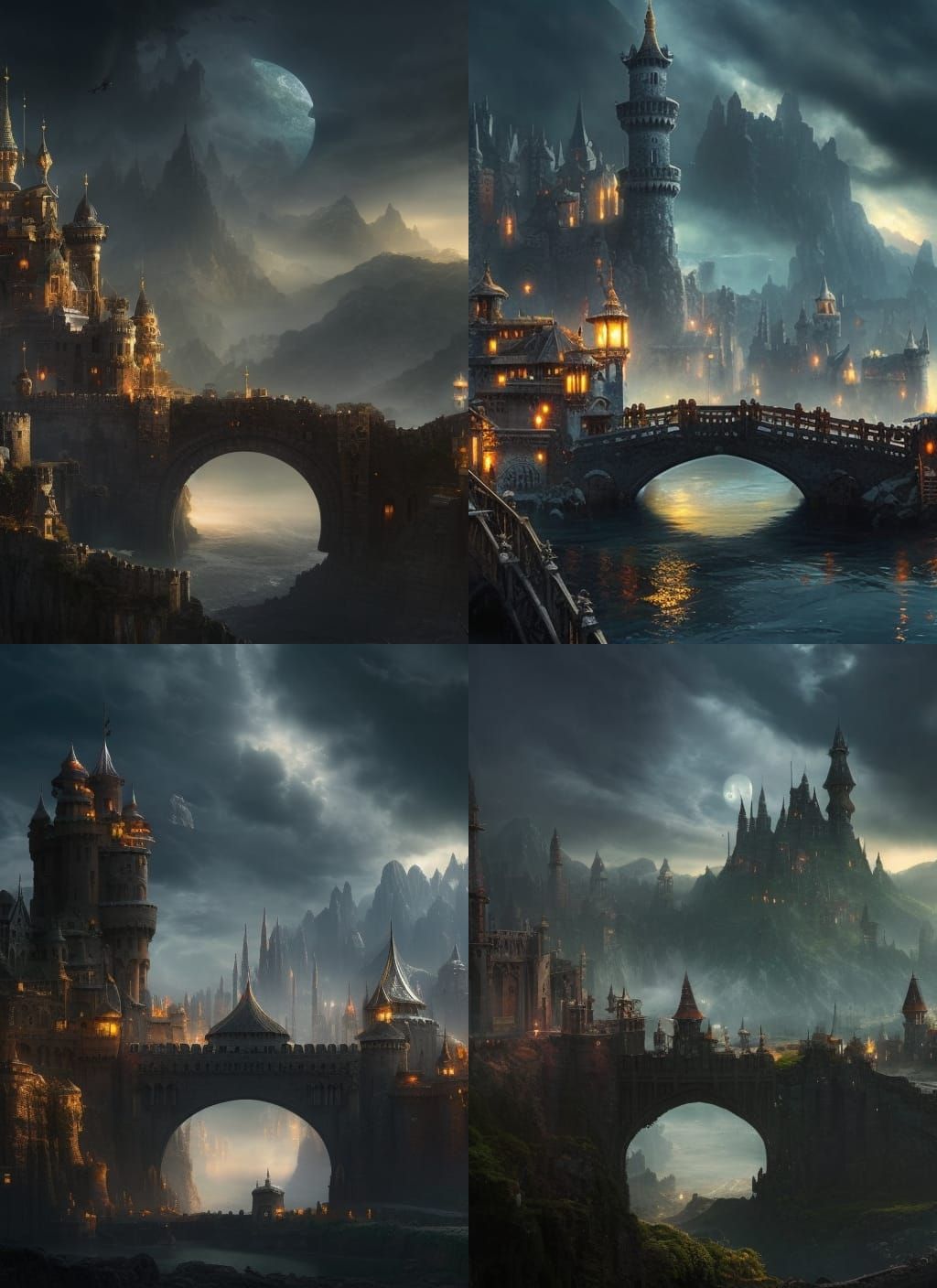 Dark Fantasy Town and Castle