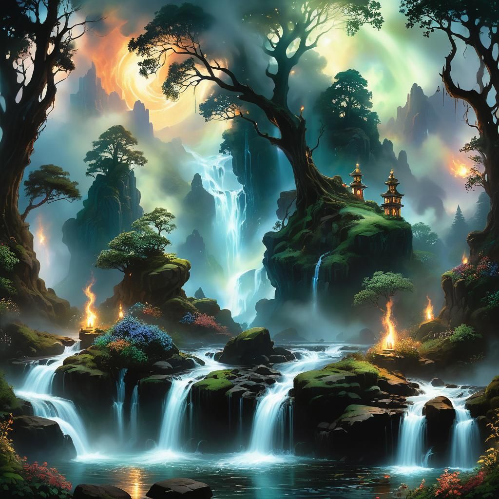 Ethereal Fantasy: Elemental Spirits in Harmony