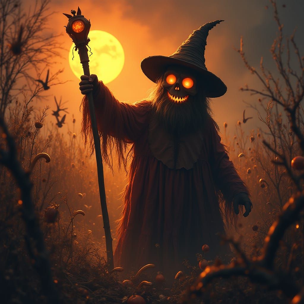 Harvest Festival Nightmare: AI-Generated Spooky Scene