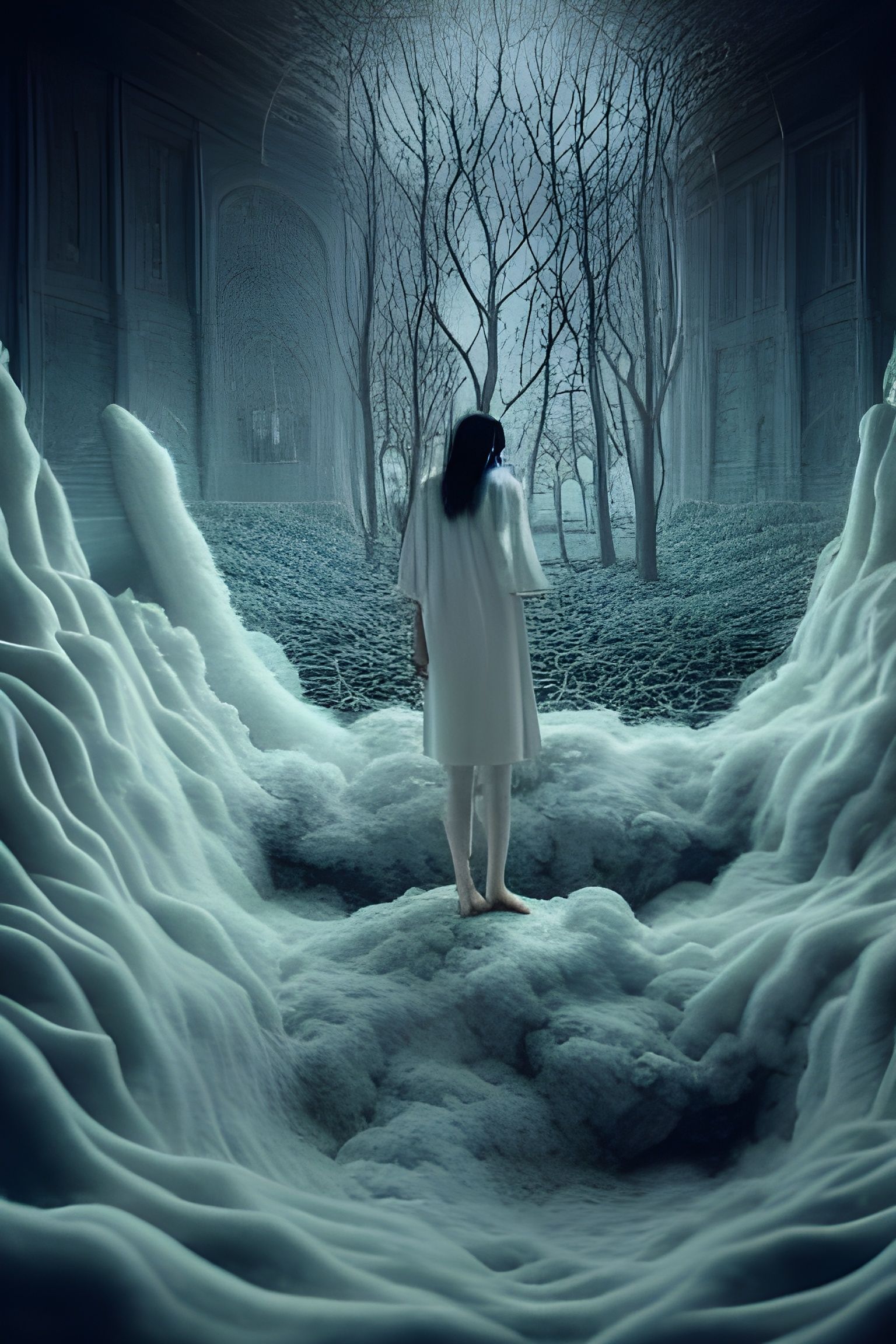 Surreal Dark Secret Painting in Splash Art Style