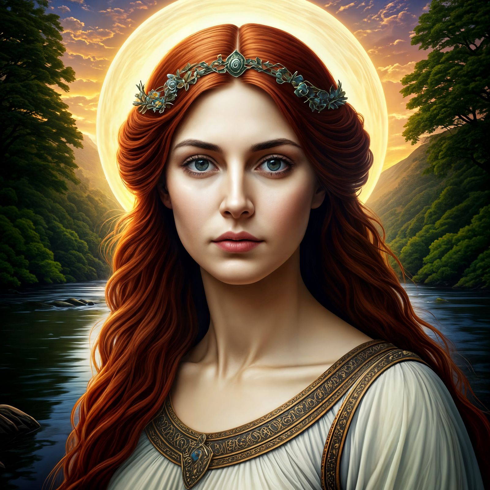 Pre-Raphaelite Goddess of Cumbrian River Belah