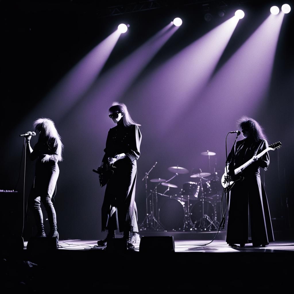 The Sisters of Mercy: Black Light Stage Performance