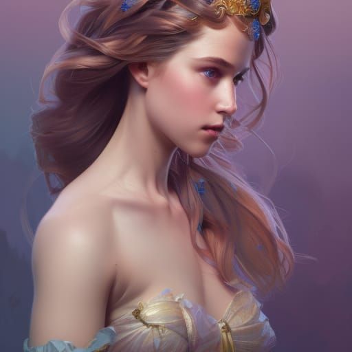 Detailed Portrait of a Beautiful Princess