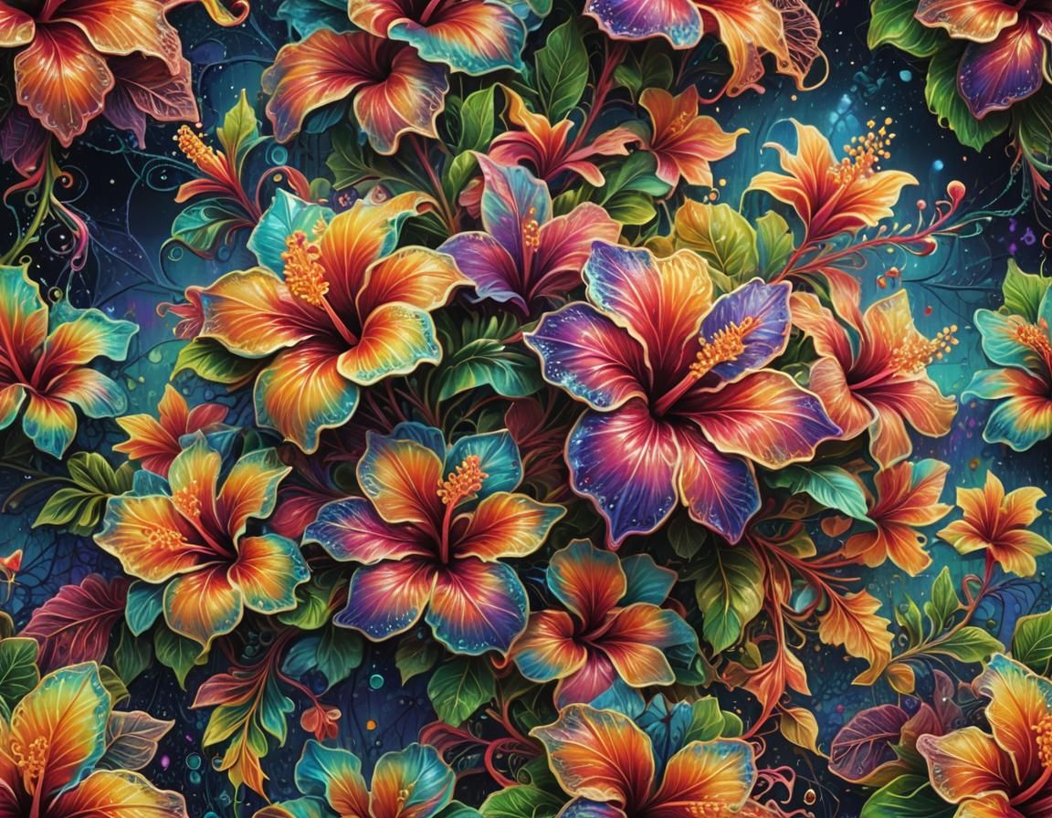 Fancy hibiscus
