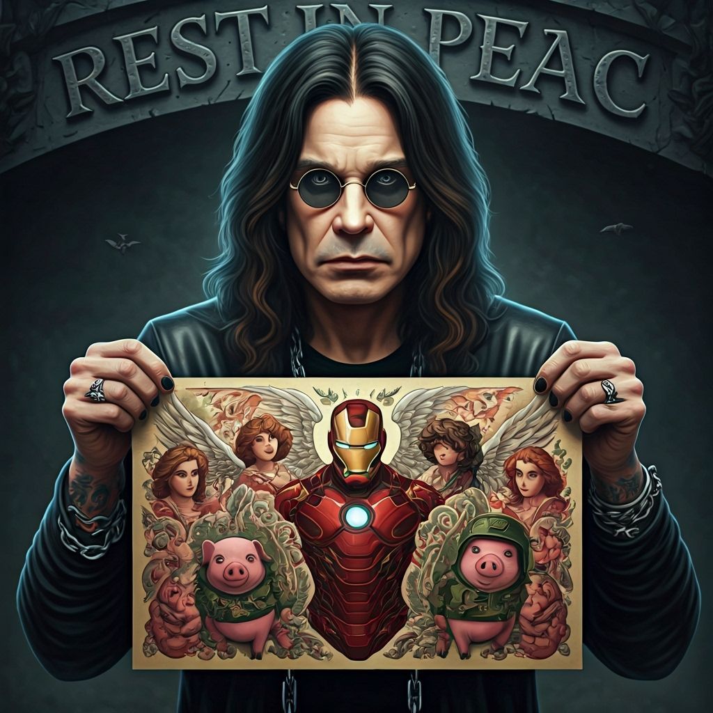 Ozzy Osbourne Anime Tattoo Art in 3D Style