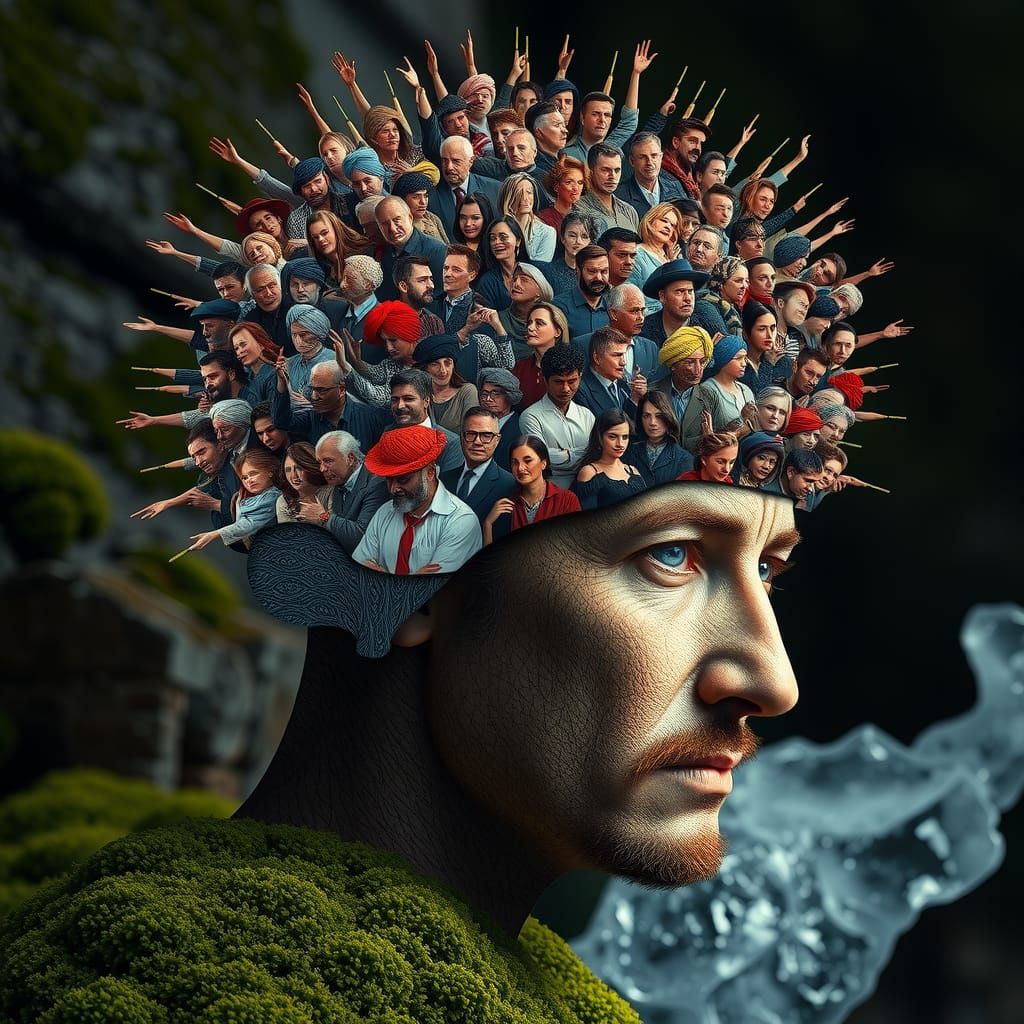 Radiant Brain of Wisdom: Conceptual AI Art