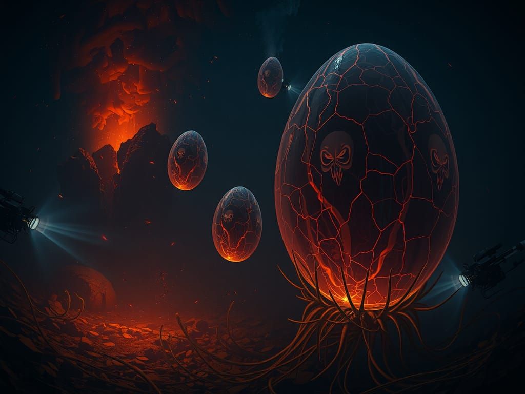 Underwater Eruption: Cosmic Horror in Biomechanical Style