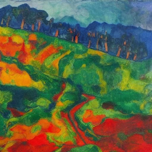 Eerie Landscape Inspired by Early 20th Century Masters