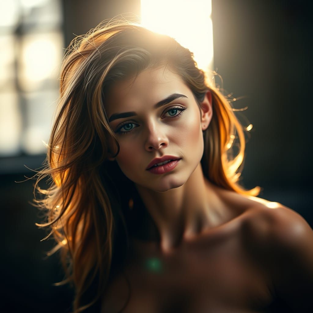 Sultry Female Form in Elegant Repose