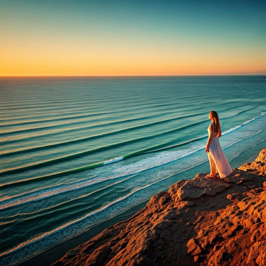 a beautiful sunset overlooking the ocean