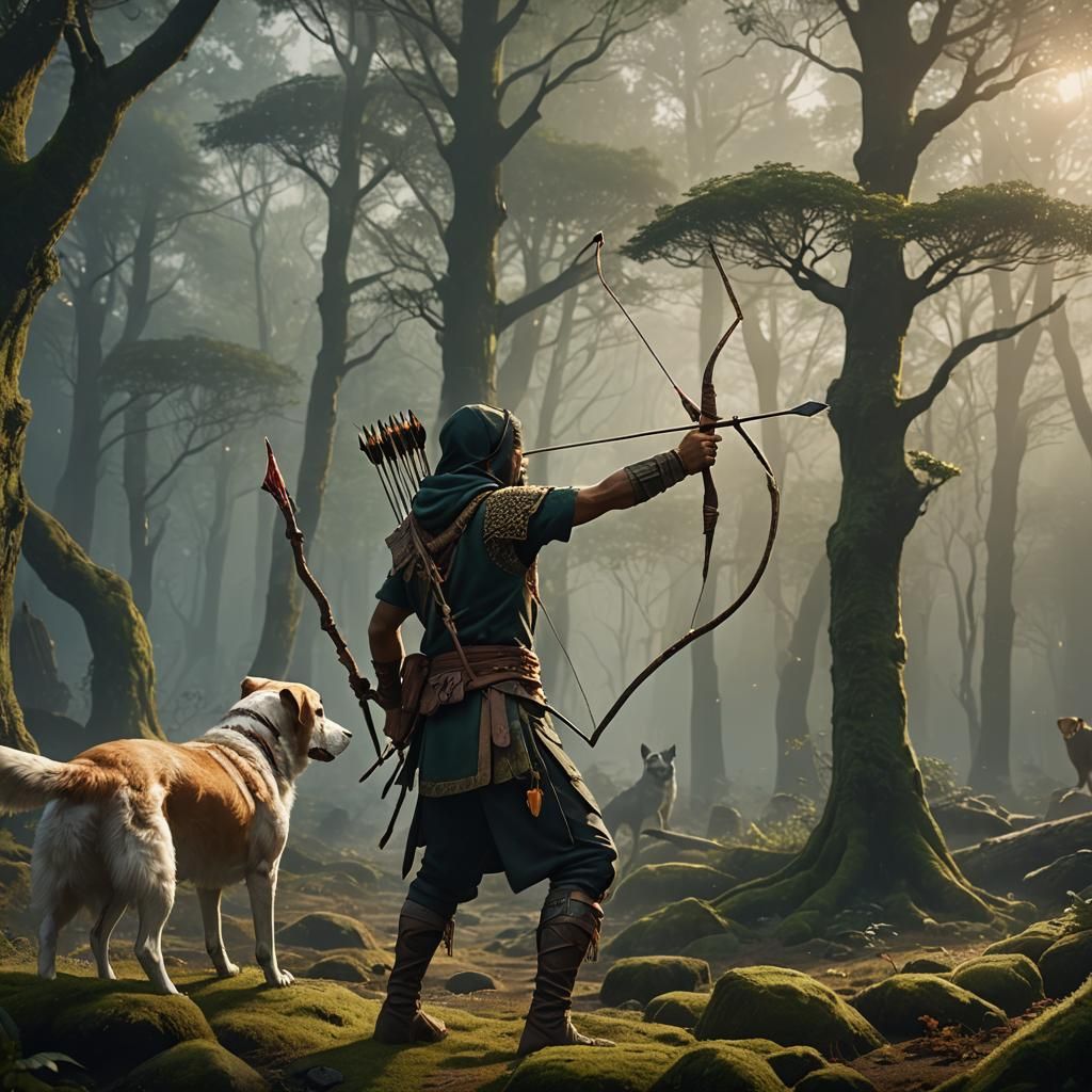 Eklavya's Arrow: Concept Art in Misty Forest