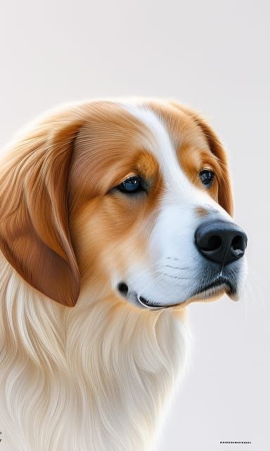 Hyperrealistic Portrait of a Golden Retriever in Sunlight