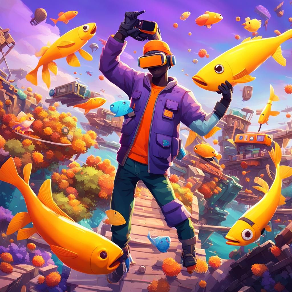 Fish Sticks and Peely Battle on Reckless Railways