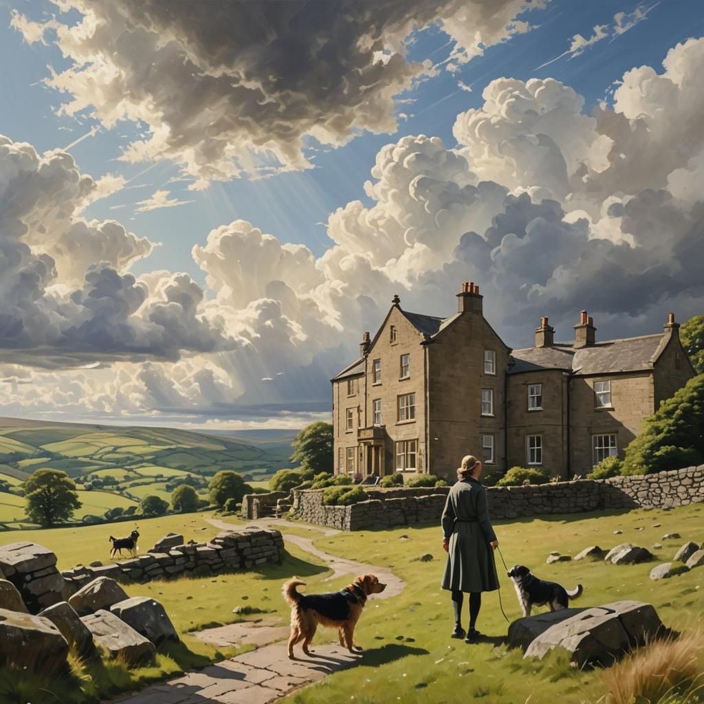 Yorkshire Dales House in Academic Art Style