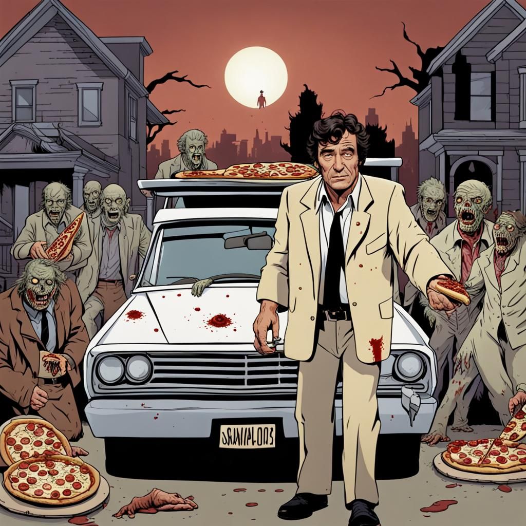 Columbo Delivers Pizza in Zombie Apocalypse