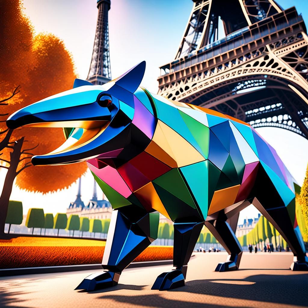 Anteater Walks Paris: Neo Gromeyeric Cubism