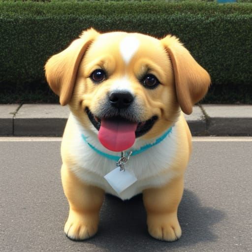 Cute Dog Image Generated by AI