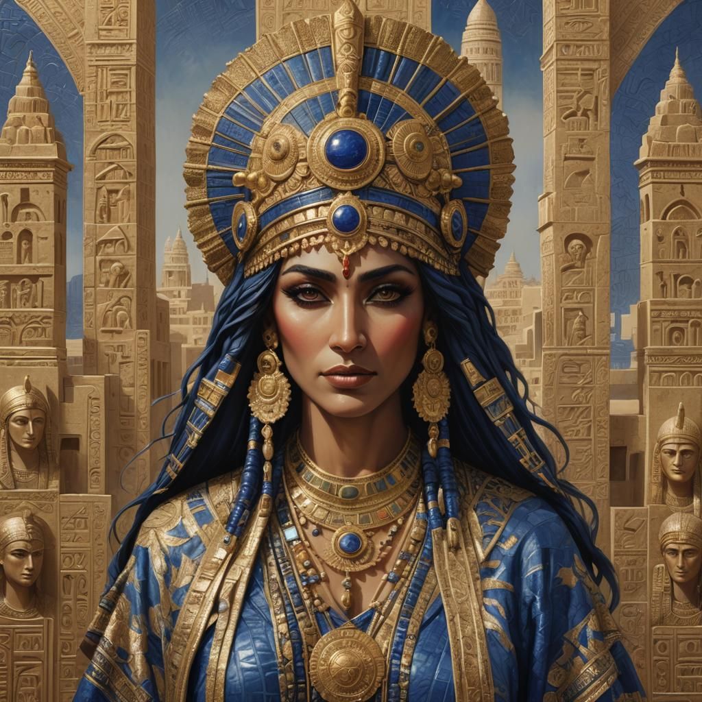 Ageless Mother Goddess in Modern Mesopotamian Splendor