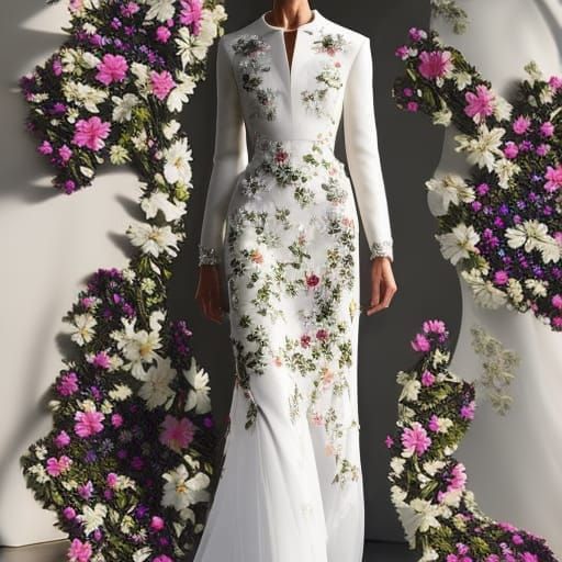 Audrey Hepburn Inspired Floral Dress in Fashion Gallery