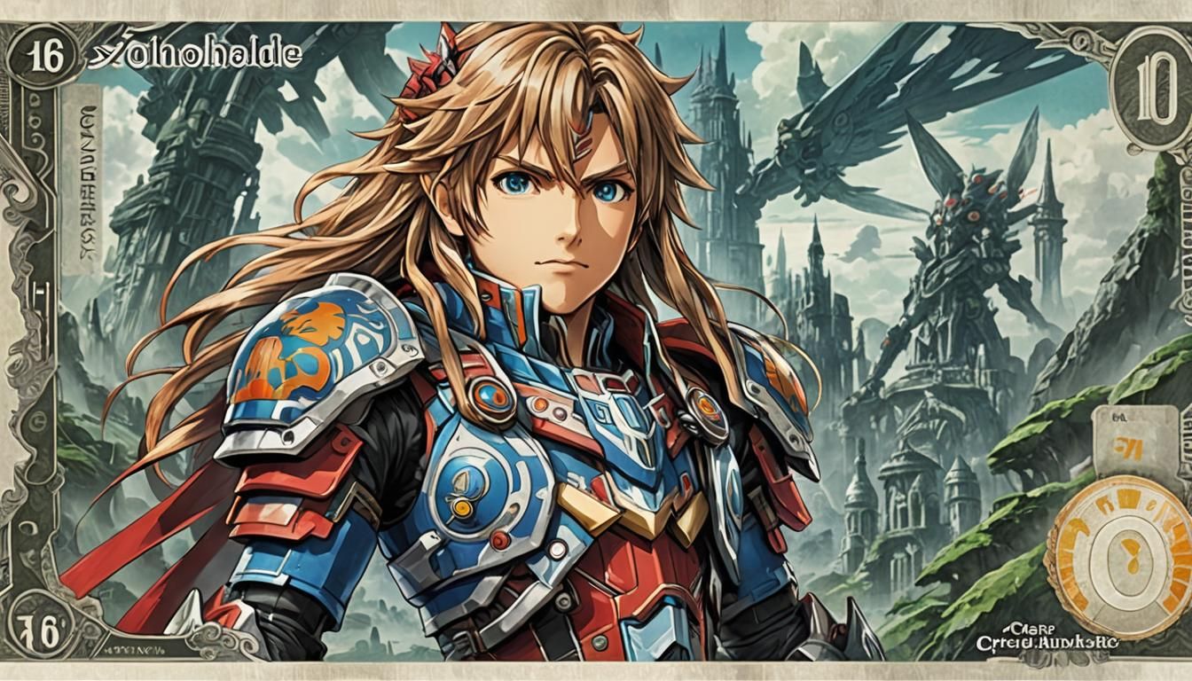 Xenoblade Chronicles Themed Color Banknote Art