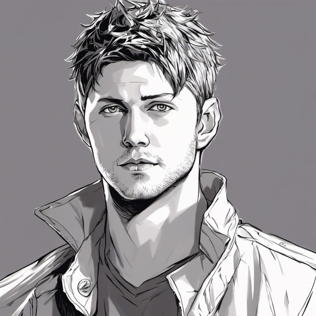 Jensen Ackles Anime-Style Digital Art