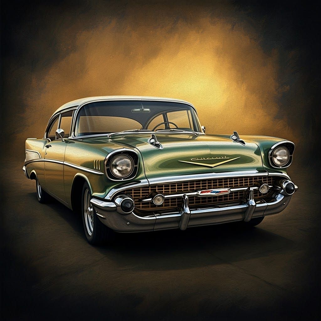 Chevrolet Bel Air in Hyperrealistic Abstract Style