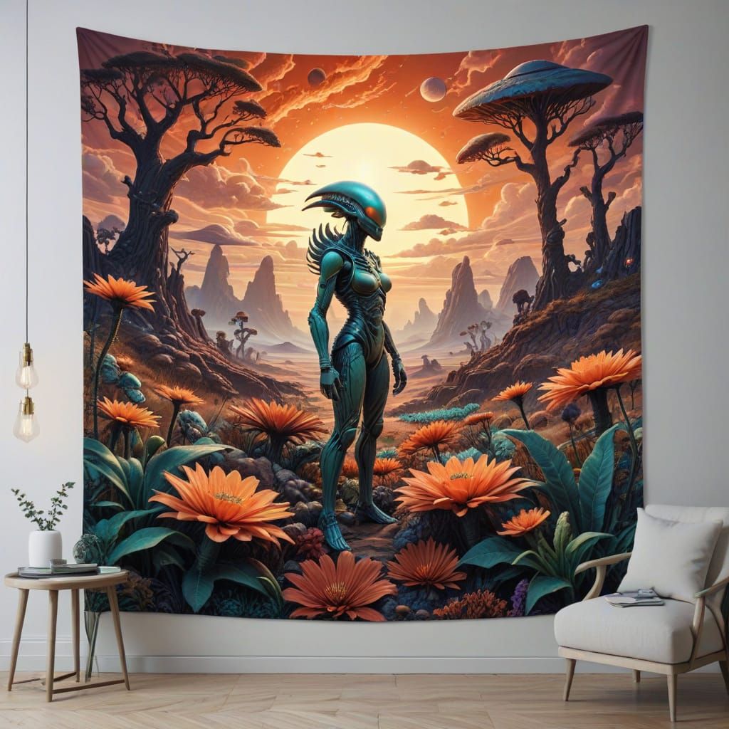 Quilted Tapestry of an Alien World