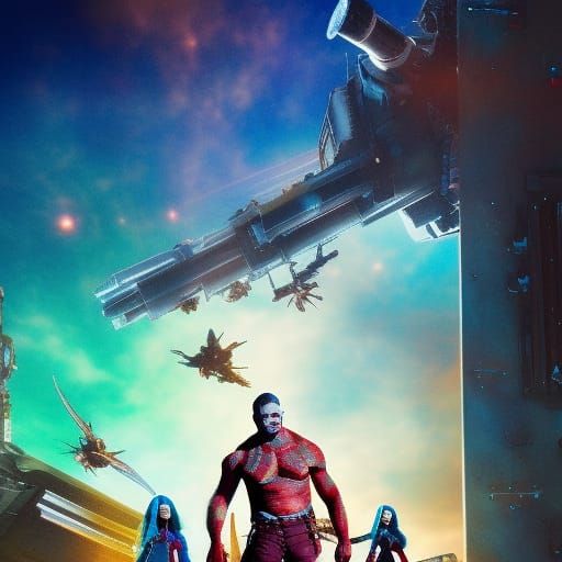 Hyperrealistic Guardians of the Galaxy in HDR