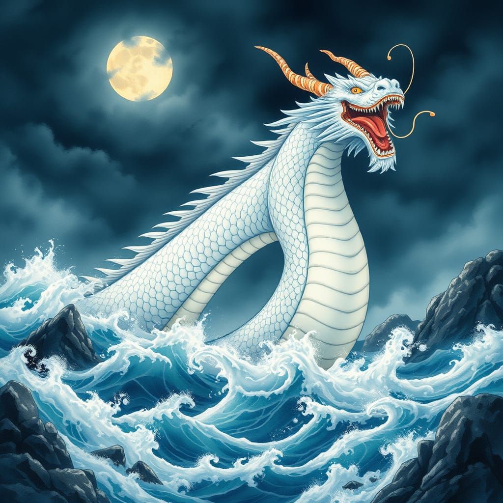 Eastern Sea Dragon Emerges in Ghibli-Inspired Art