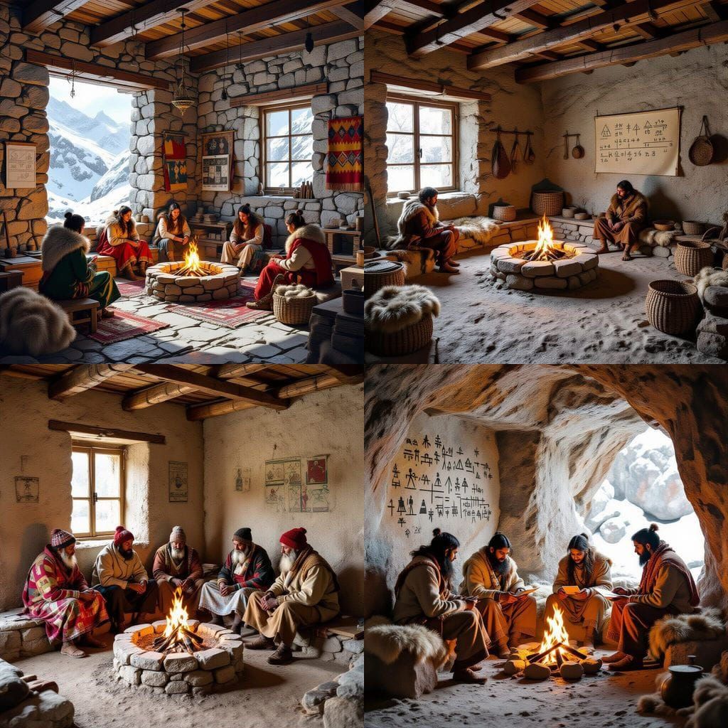 Stone Age Himachal School Classroom in Winter