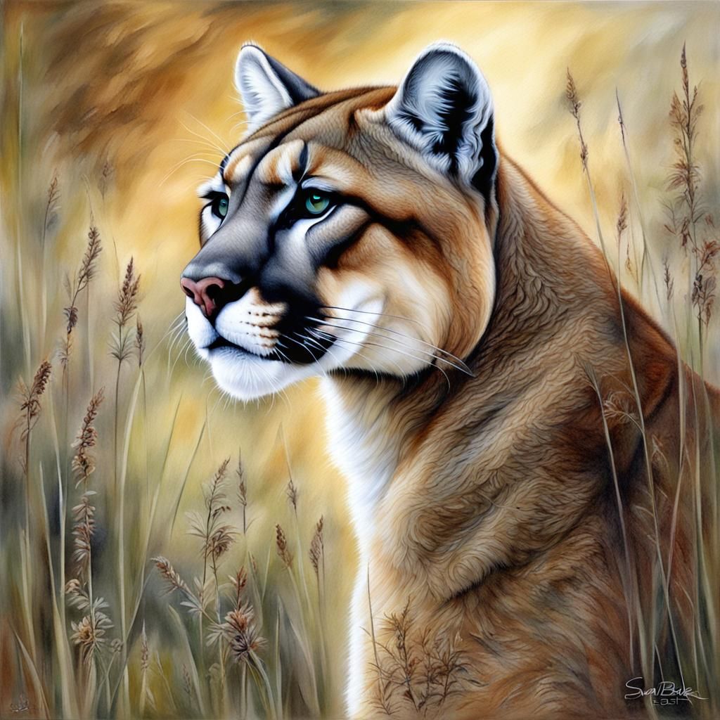 Cougar Portrait in Photorealistic Style