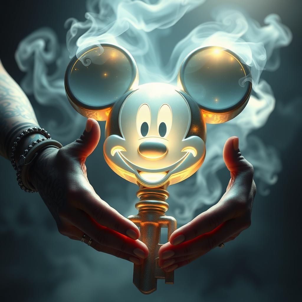 Sora's Glowing Key: A Dreamy, Ethereal Closeup