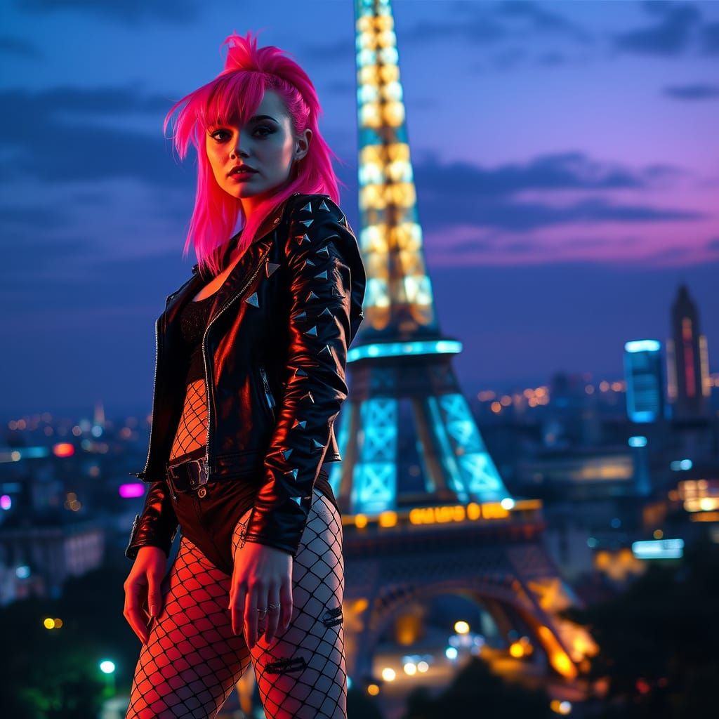 Bold Punk Rocker Owns Parisian Night
