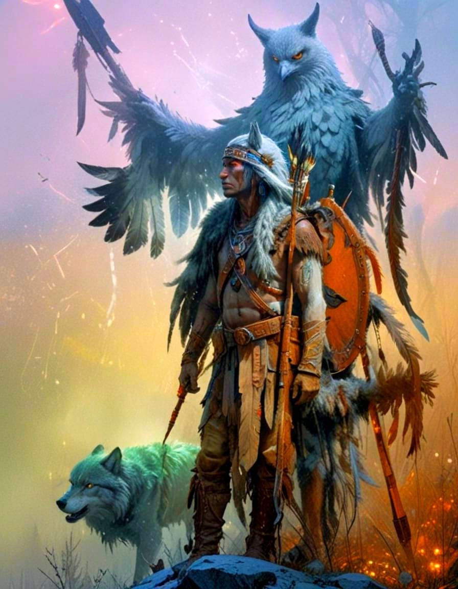 Native American Warrior Embarks on Spiritual Quest in Mystic...