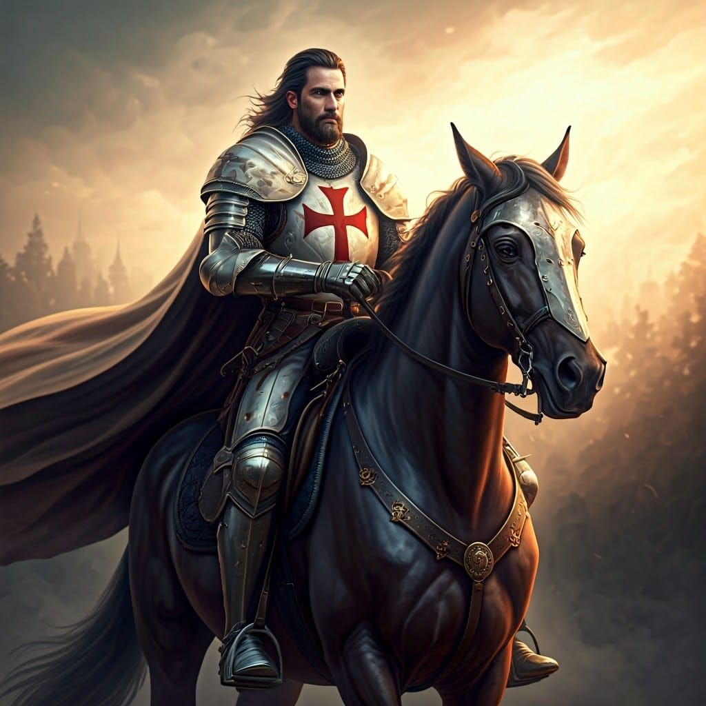 Crusader Rides into Mystical Mists in Chivalrous Style