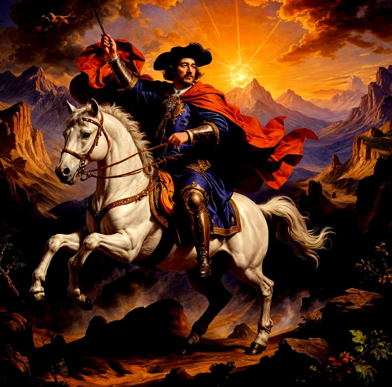 Baroque Tenebrism Masterpiece of Tío Esteban in Flight