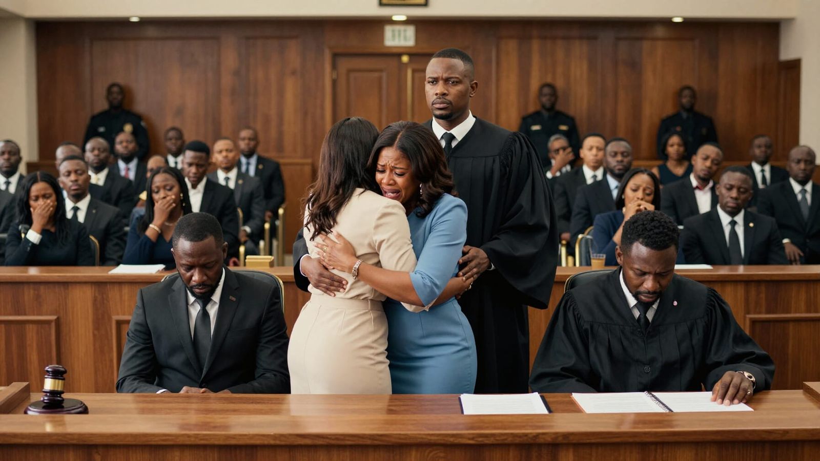 Nigerian Courtroom Scene: Judge Delivers Ruling, Family Reac...