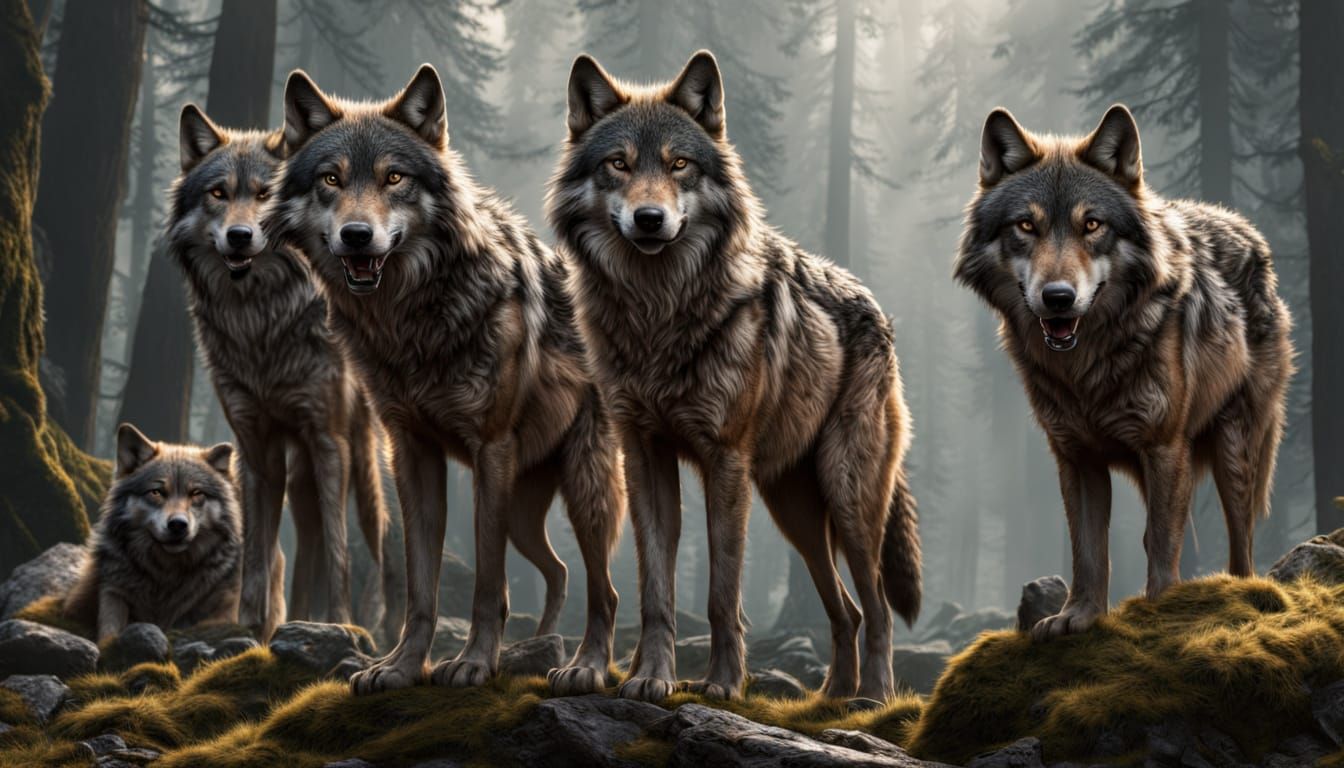 Epic Fenrisian Wolves Pack Hunters Hyper Realistic