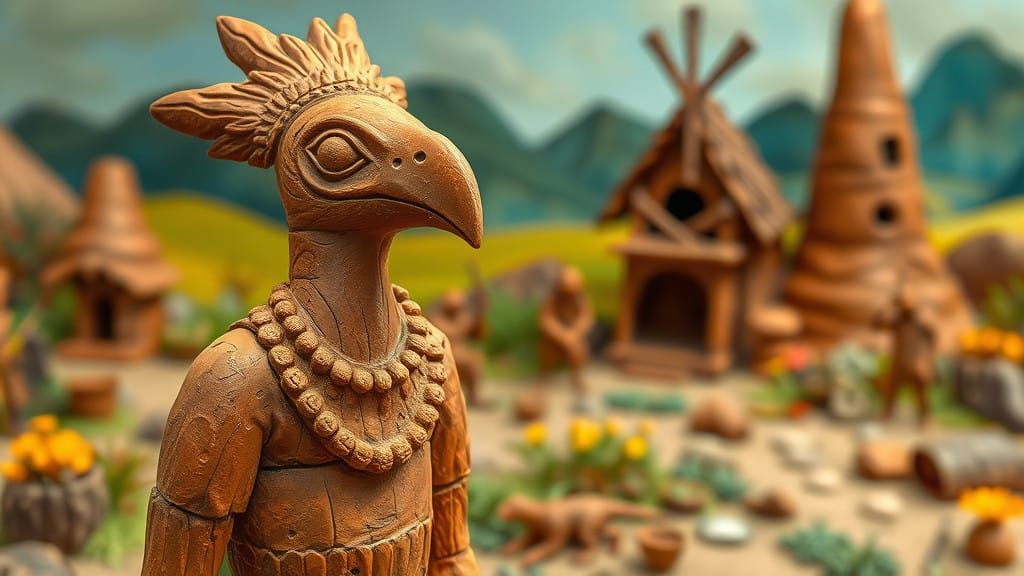 Whimsical Prehistoric Goddess Awakens