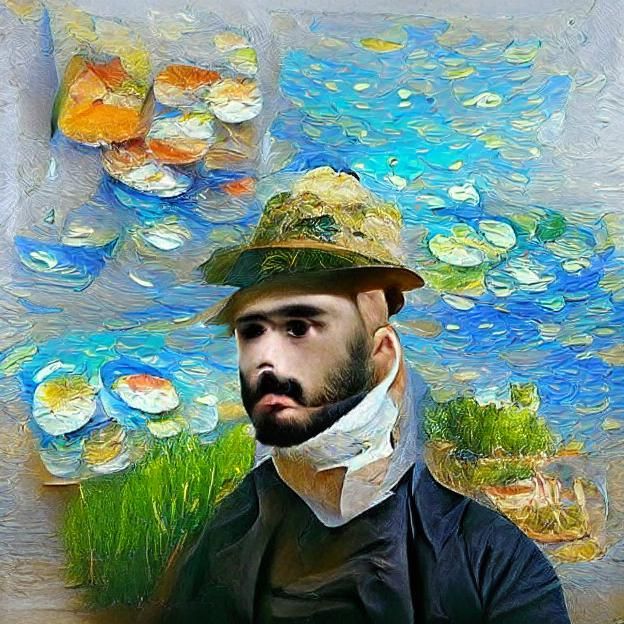 Impressionistic Field Painting with Sunlight