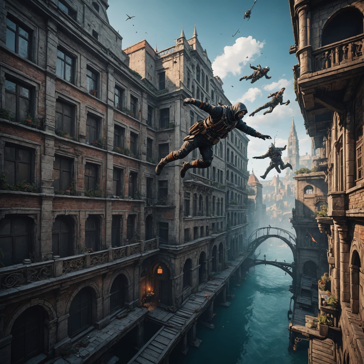 Assassin's Dive: Detailed Matte Painting in Unreal Engine