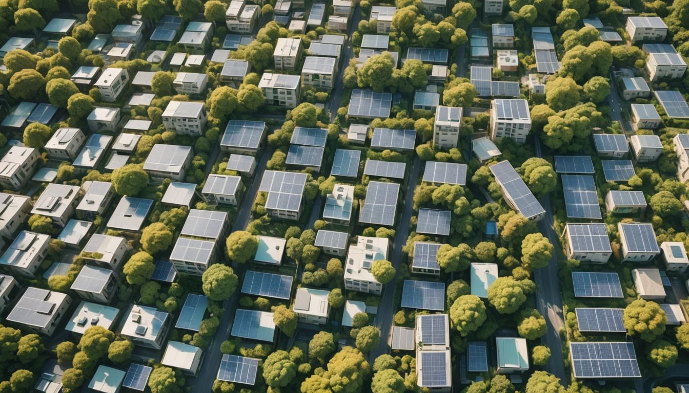 Eco-Friendly Cityscape in Vibrant Pastel Colors