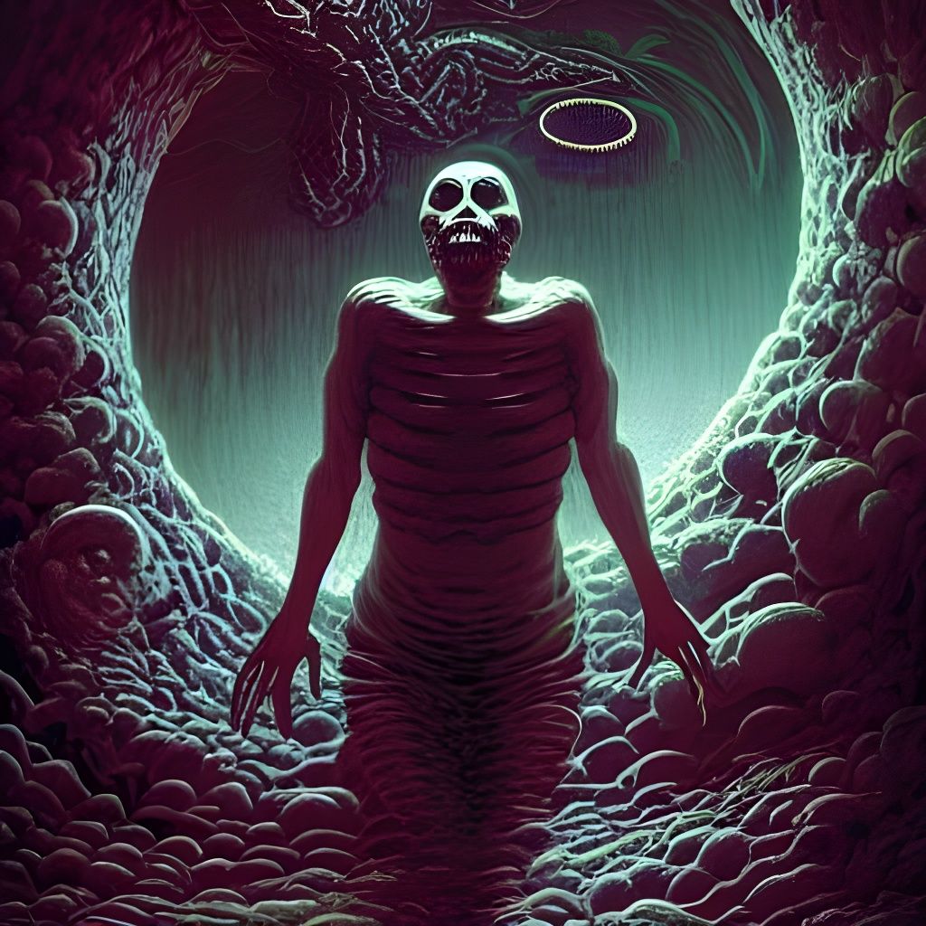 Hyperdetailed Quantum Horror Art of Emerging World