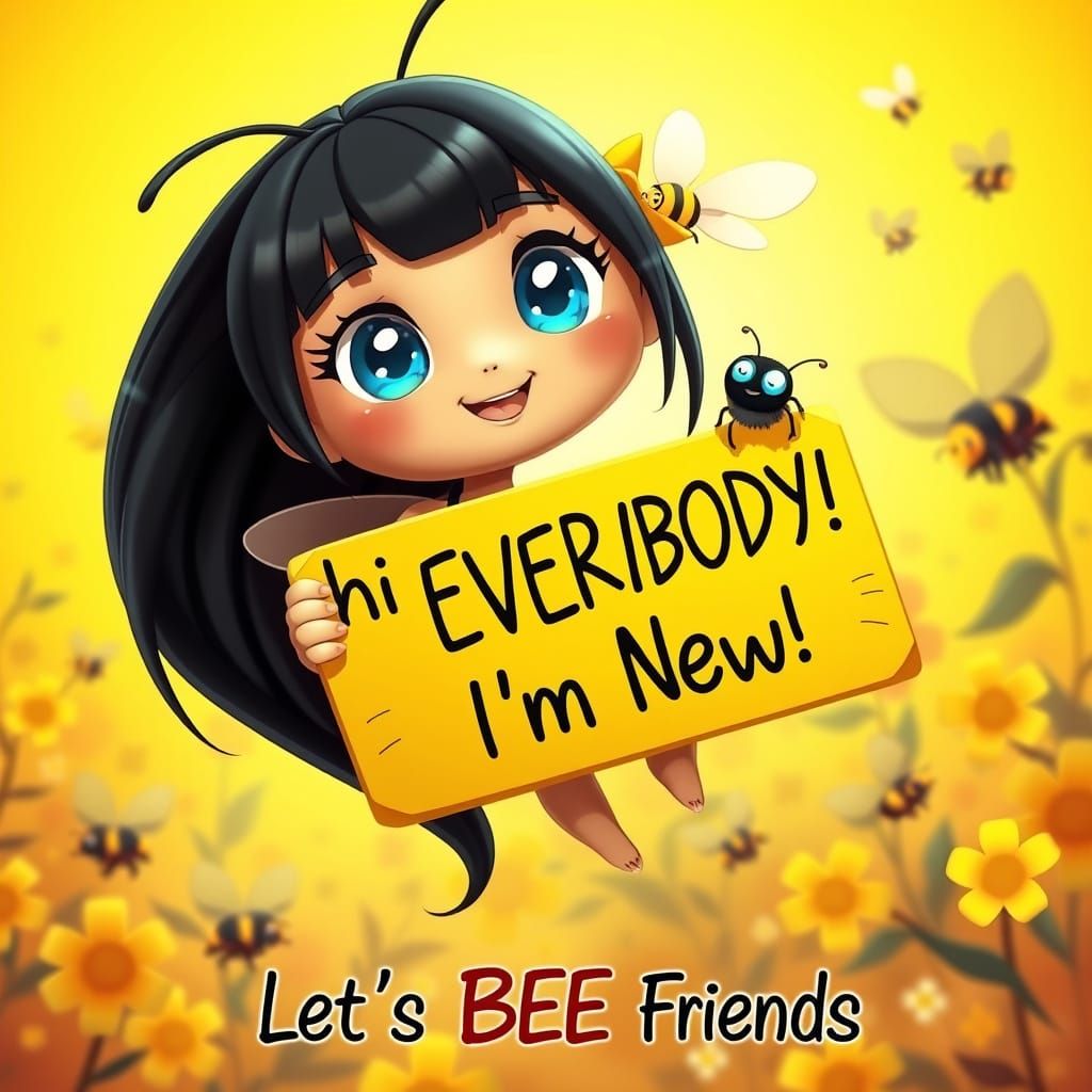 Vibrant Kirigami Bumblebee Radiates Joy in Electric Atmosphe...